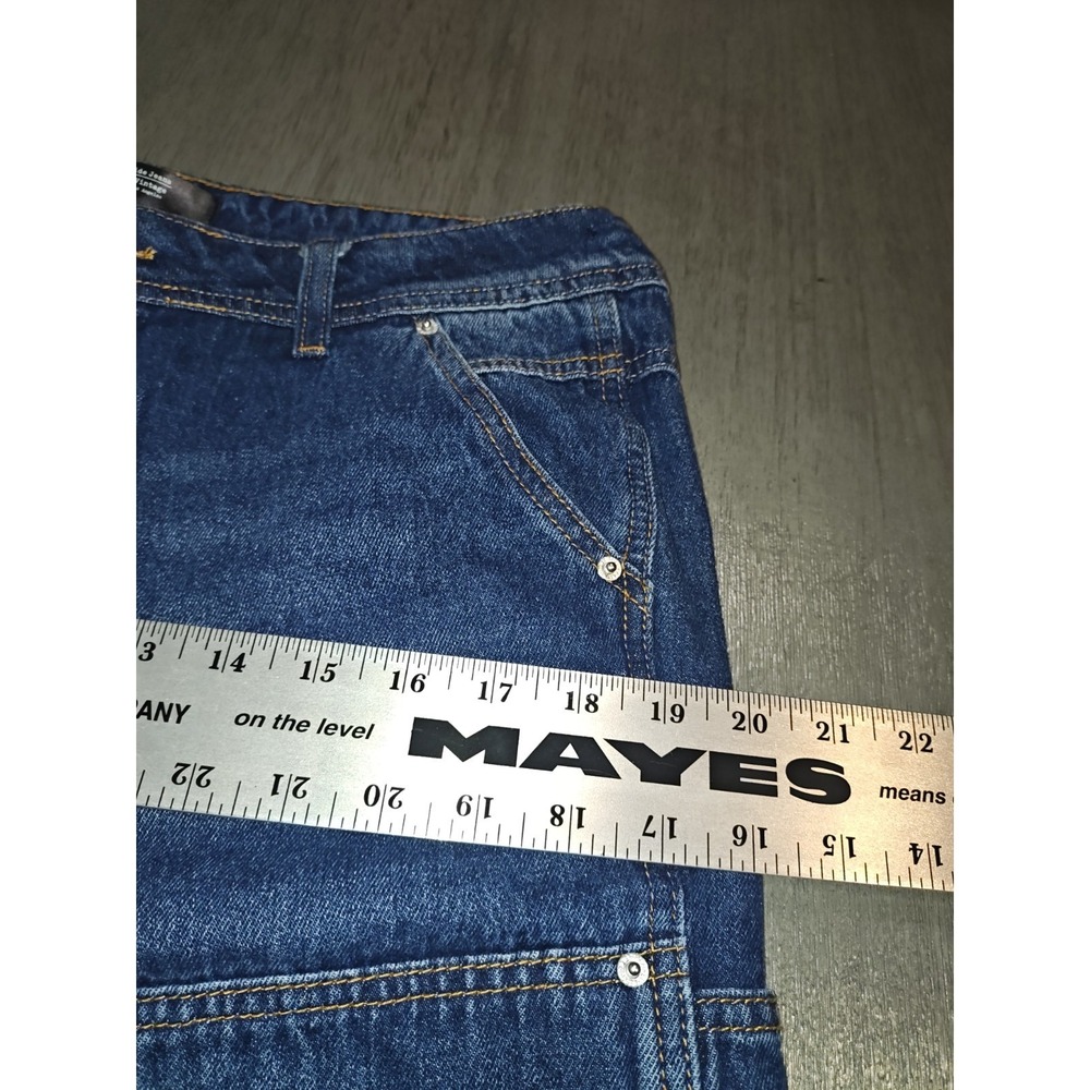 Monkey Ride Jeans Womens Size 9 Carpenter Utility Wide Leg Dark Wash Denim - Picture 8 of 13